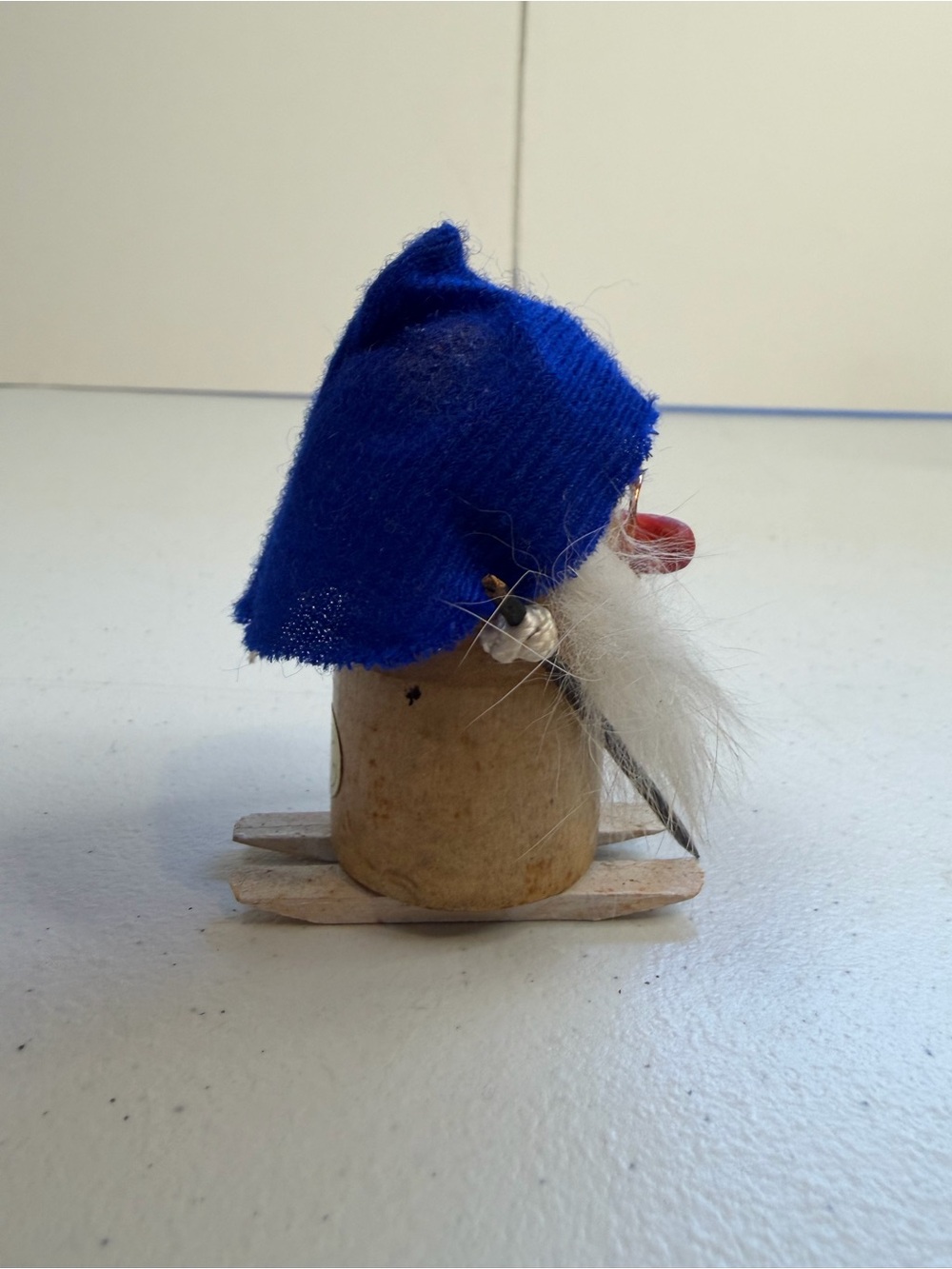 VINTAGE KURT ADLER WOODEN SKI ELF GNOME TOMTEN ORNAMENTS SKIS SKIING JAPAN 1960S - Picture 3 of 6